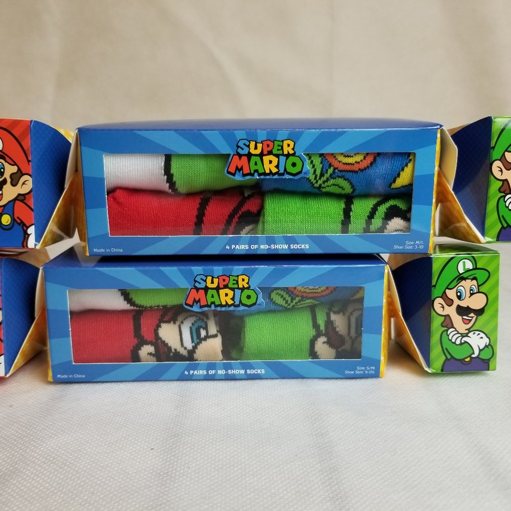 Super Mario no-show socks - 4 pairs